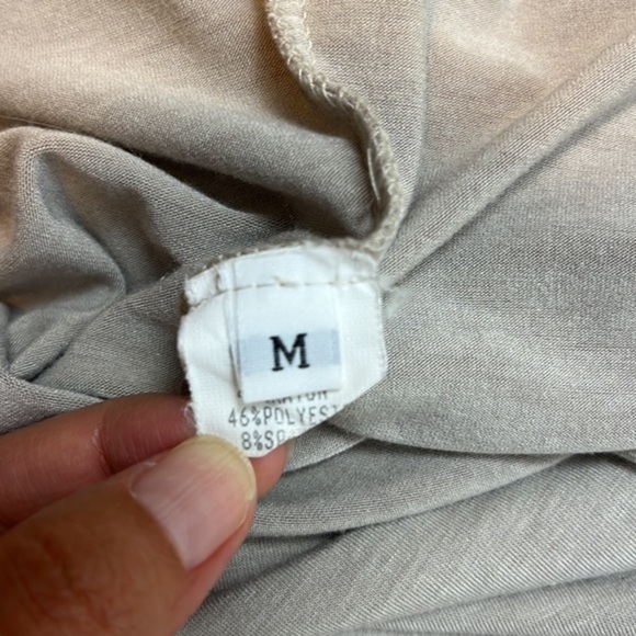 Poleci Casual Gray Tank Top Sleeveless Blouse with Fur Collar Size M - Picture 8 of 9